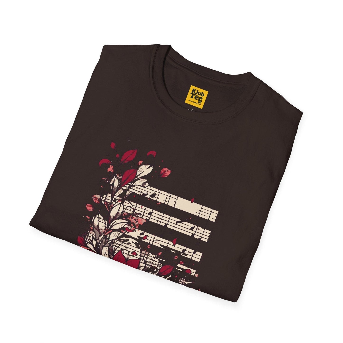 Floral Music Notes T-Shirt - Garden Melody