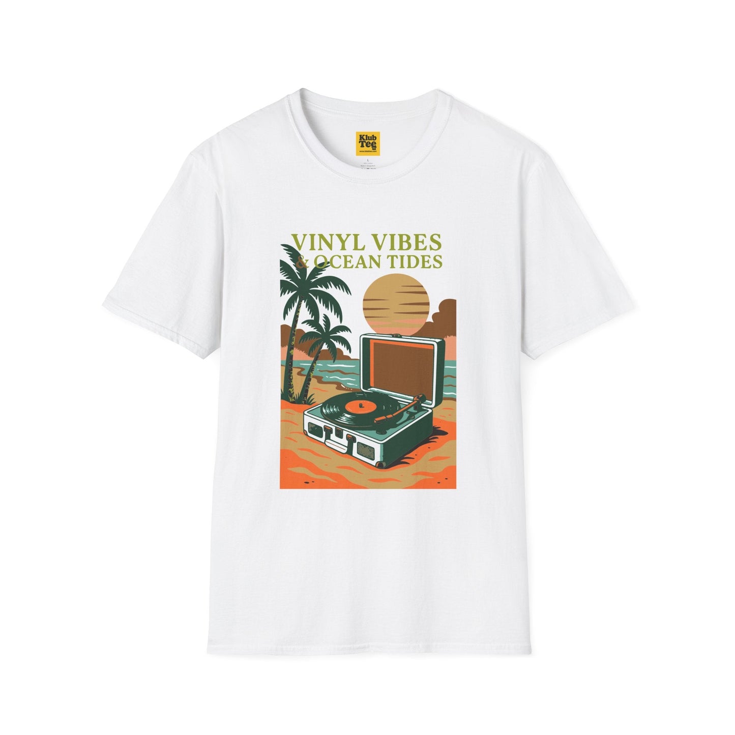 Vinyl Vibes T-Shirt - Ocean Tides