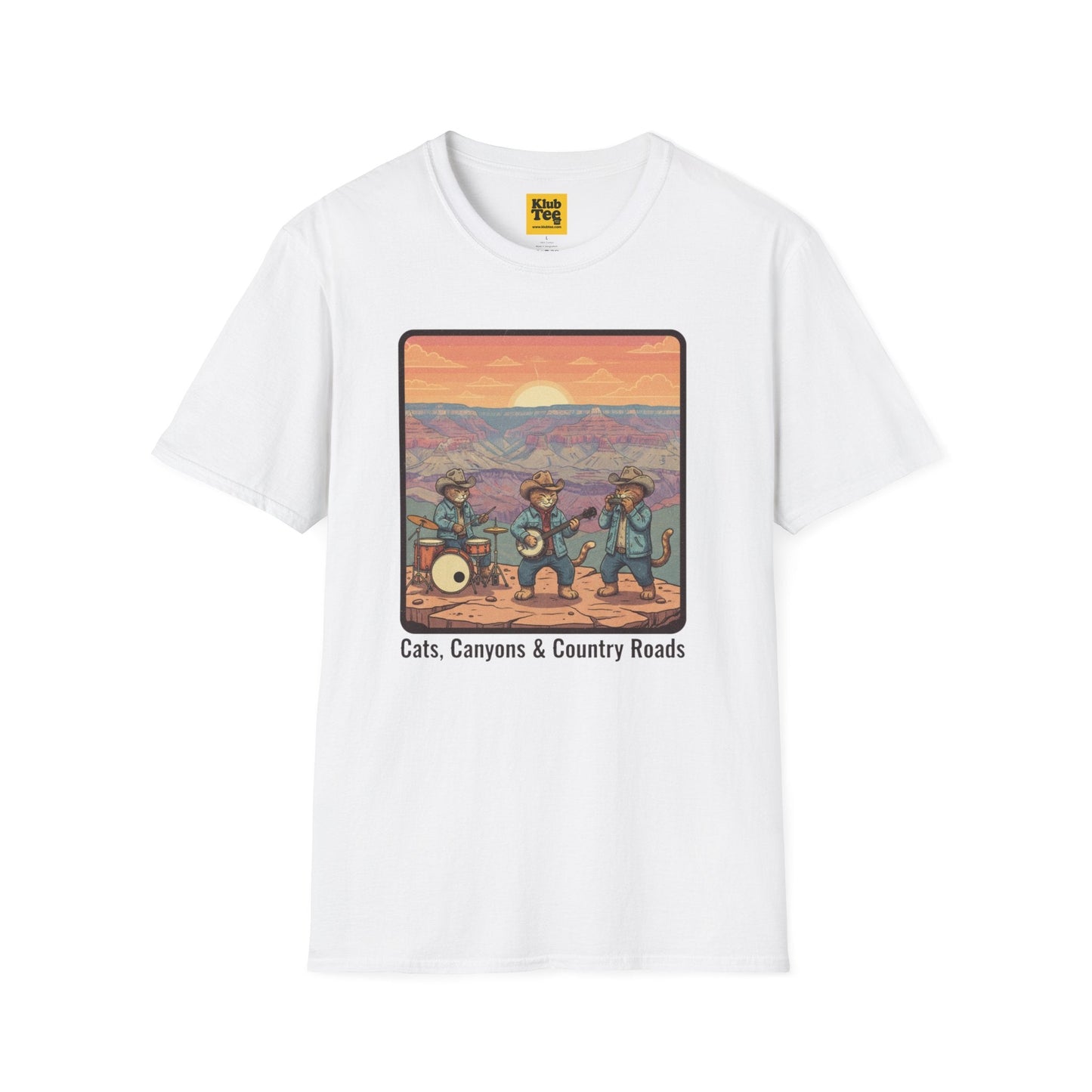 Whimsical Cat Band T-Shirt - Fun Animal Lover Gift