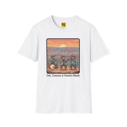 Whimsical Cat Band T-Shirt - Fun Animal Lover Gift