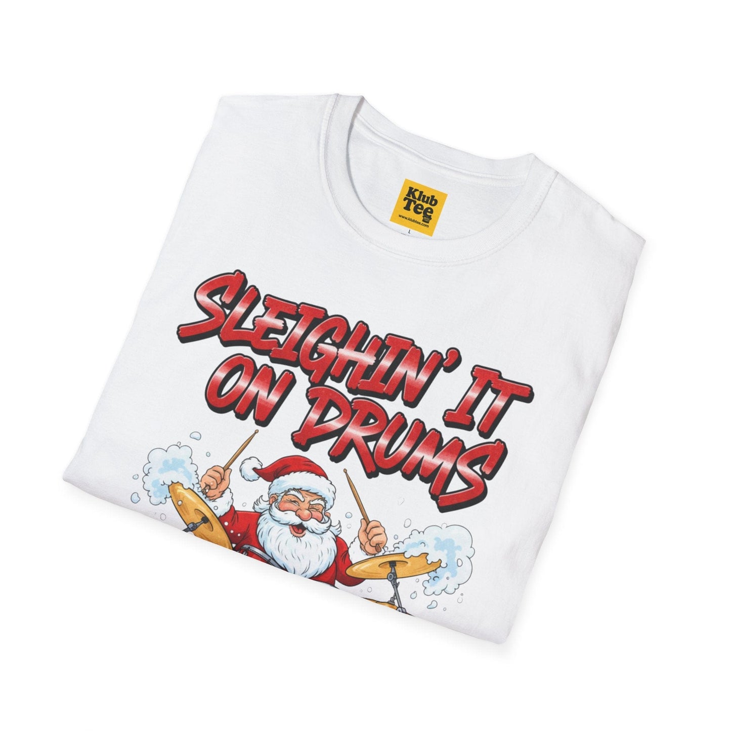 Sleighin' It on Drums T-Shirt - Christmas Drummer