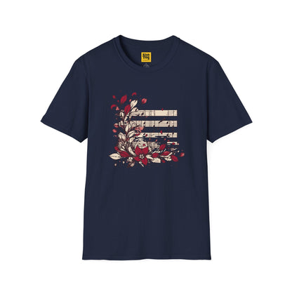 Floral Music Notes T-Shirt - Garden Melody