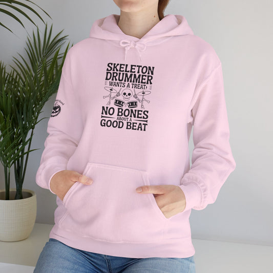 Skeleton Drummer Rock N Roll Hoodie - Gothic Music