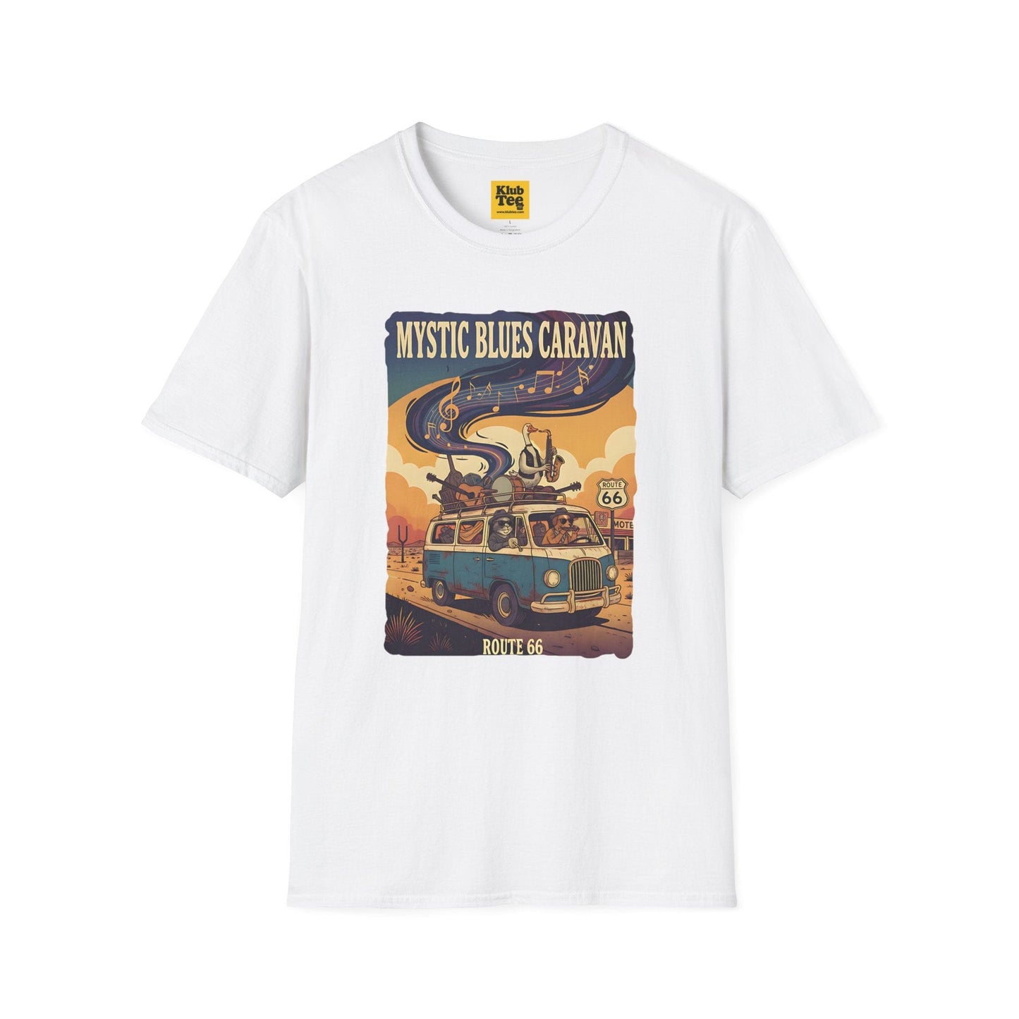 Route 66 Mystic Blues T-Shirt - Vintage Travel Tee