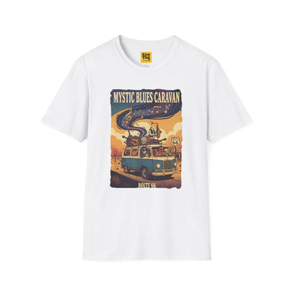 Route 66 Mystic Blues T-Shirt - Vintage Travel Tee