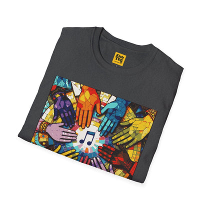 Colourful Hands Music T-Shirt - Unity Design