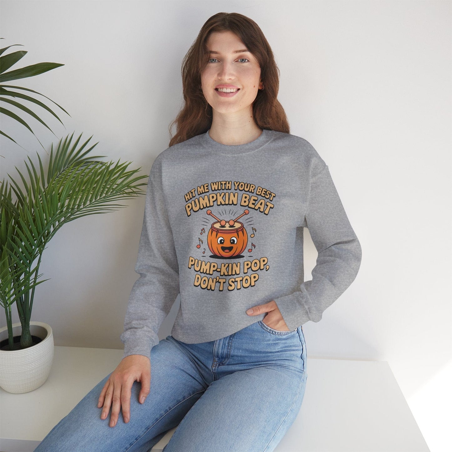 Pumpkin Beat Halloween Sweatshirt - Cozy Music Tee