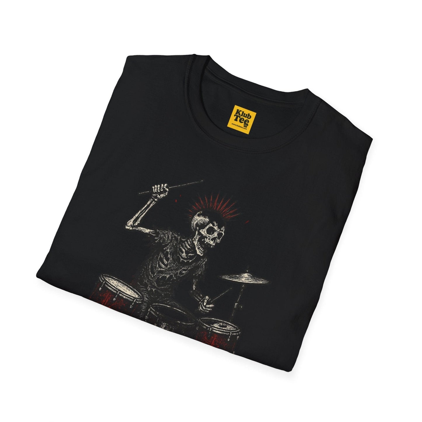 Rockin' Skeleton Drummer T-Shirt - Attitude Design