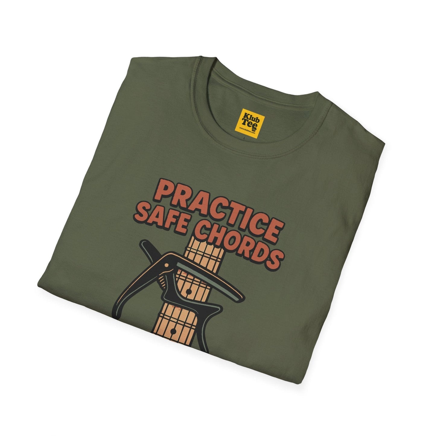 Practice Safe Chords T-Shirt - Guitar Humor