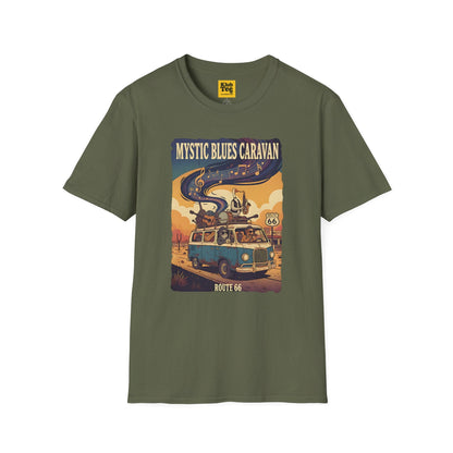 Route 66 Mystic Blues T-Shirt - Vintage Travel Tee