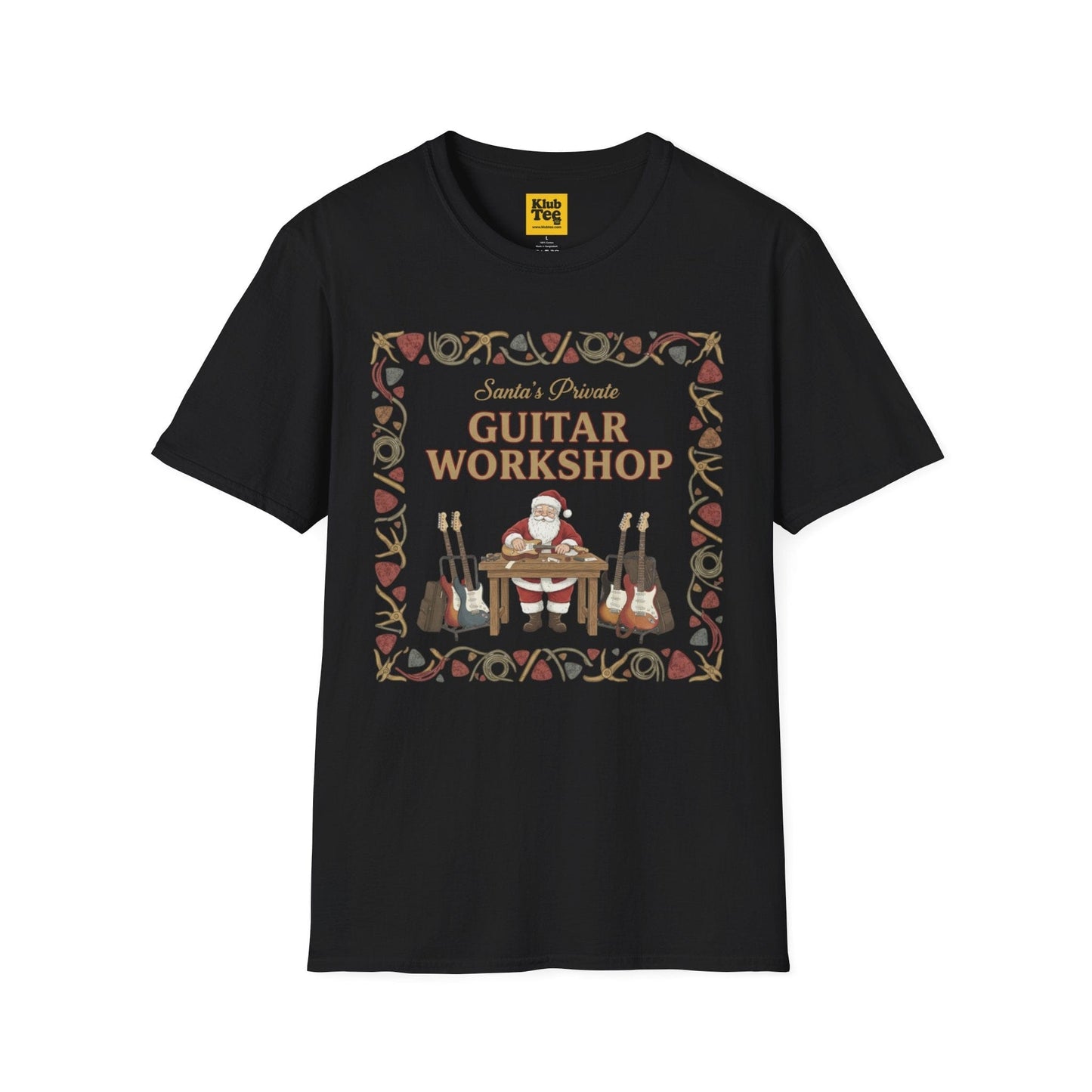 Santa's Guitar Workshop T-Shirt - Christmas Music