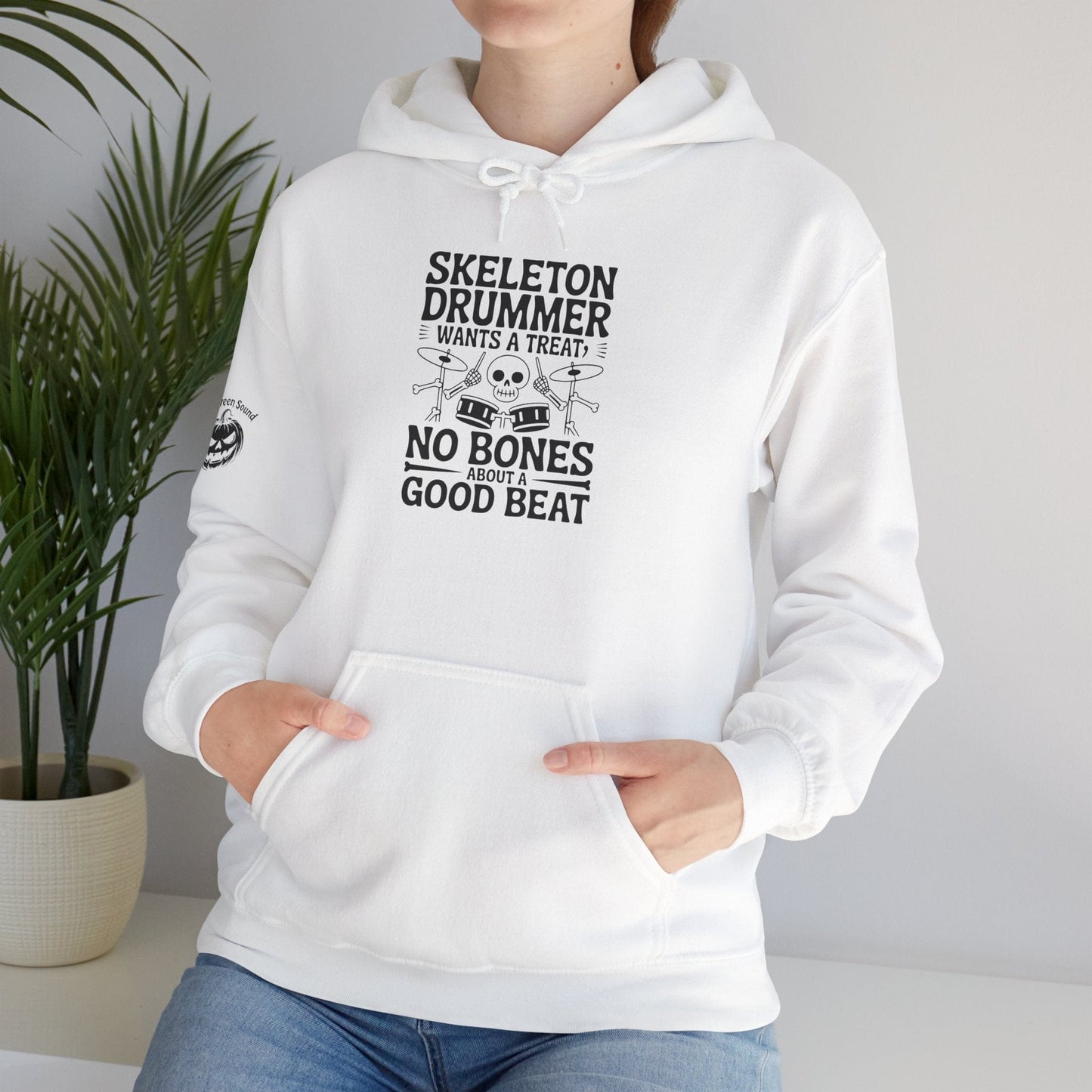 Skeleton Drummer Rock N Roll Hoodie - Gothic Music