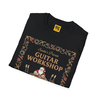 Santa's Guitar Workshop T-Shirt - Christmas Music