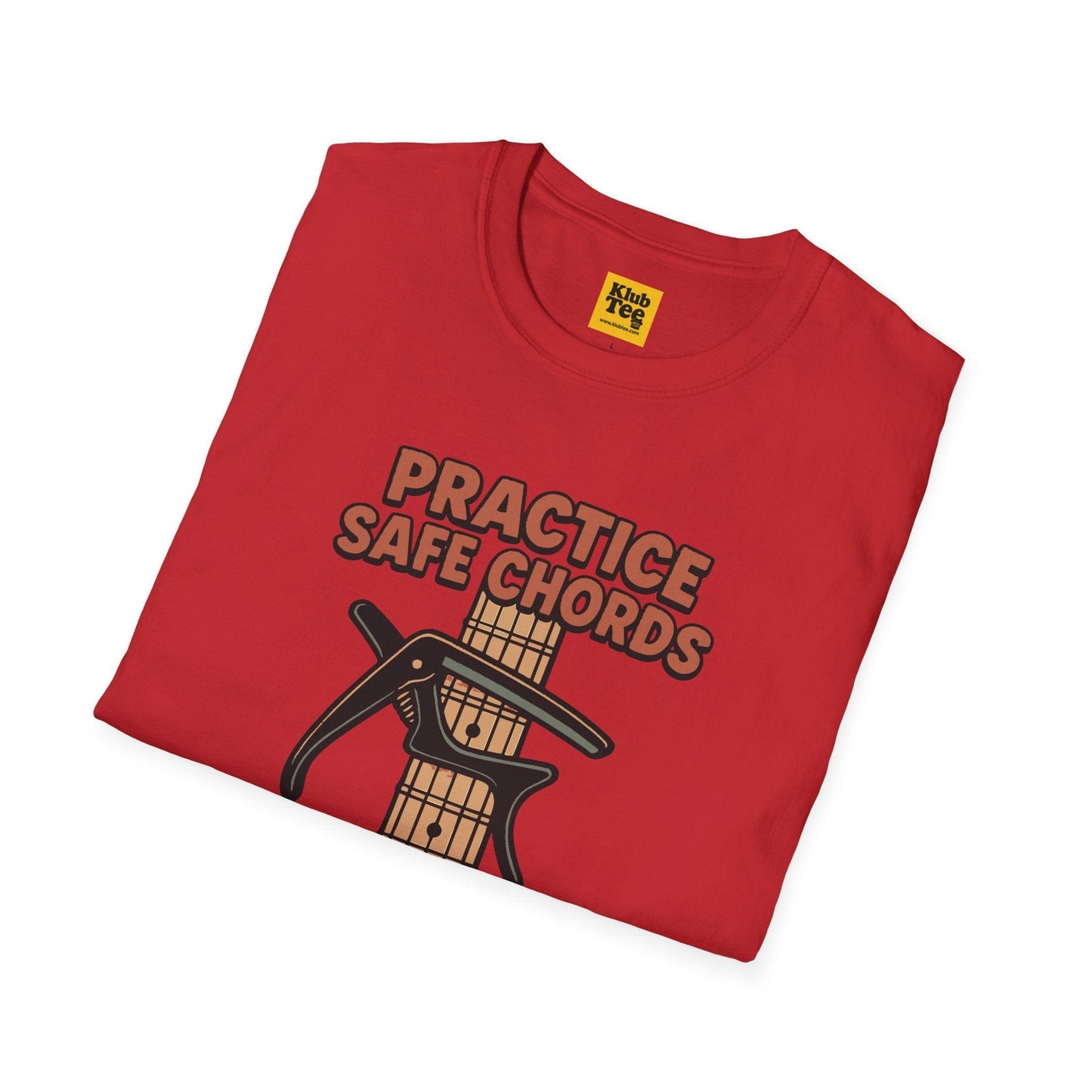 Practice Safe Chords T-Shirt - Guitar Humor