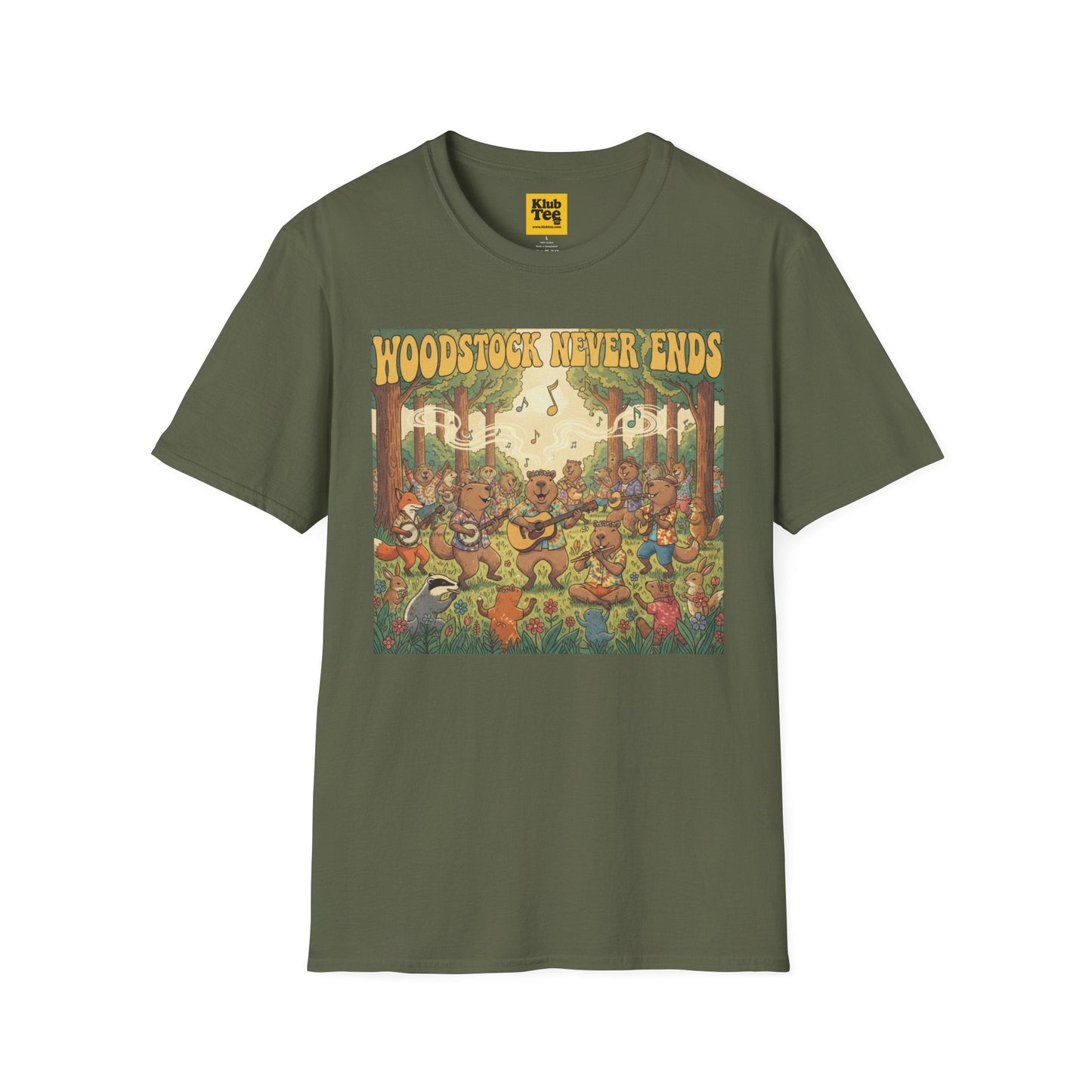 Woodstock Never Ends T-Shirt - Retro Peace Festival