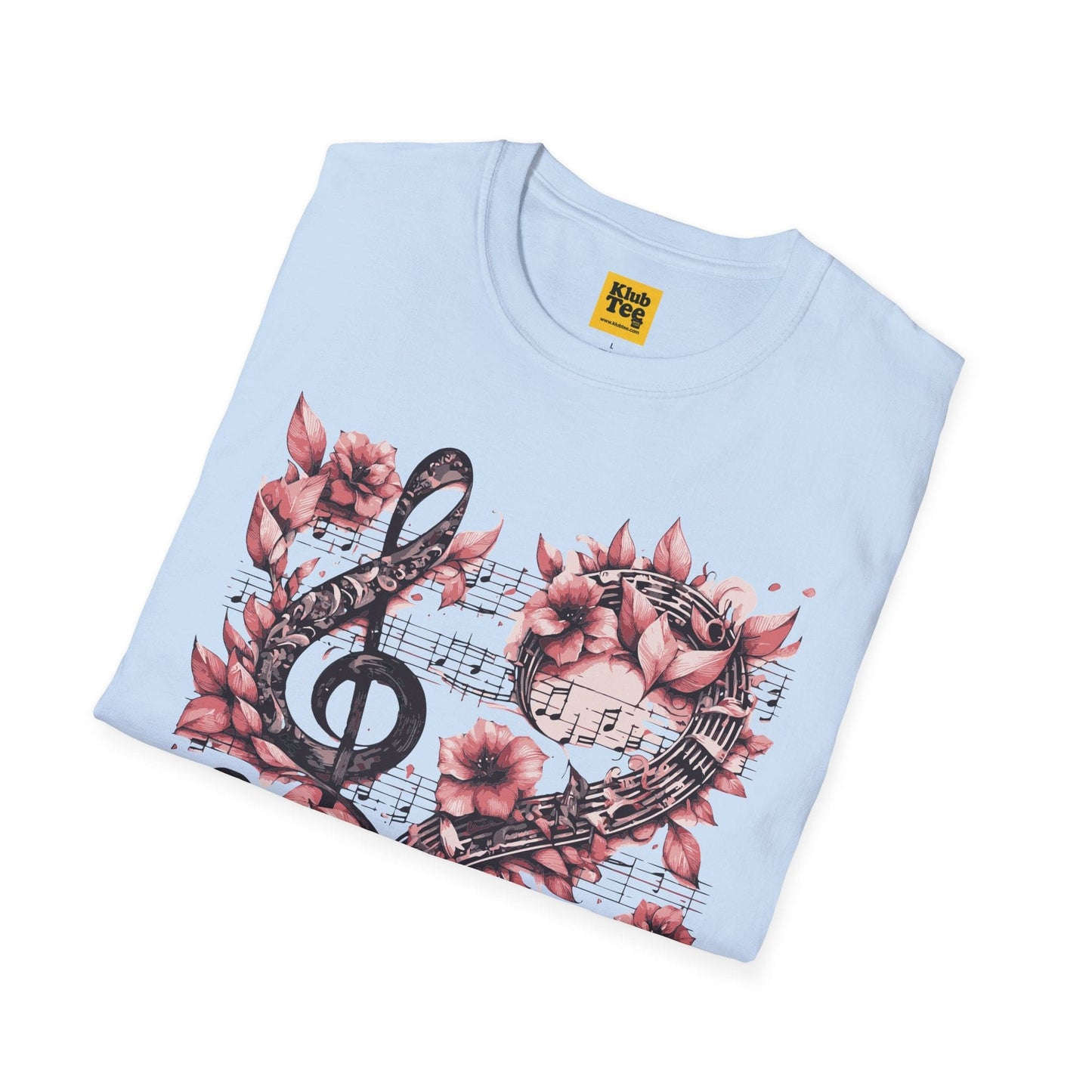 Floral Music Note T-Shirt - Single Note Design