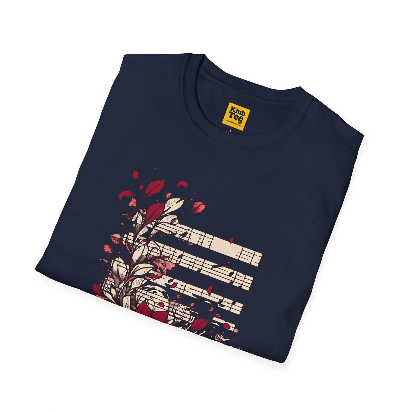 Floral Music Notes T-Shirt - Garden Melody