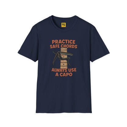 Practice Safe Chords T-Shirt - Guitar Humor